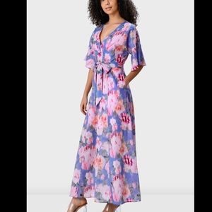 Wayward Fancies Floral Maxi Dress Tie Waist